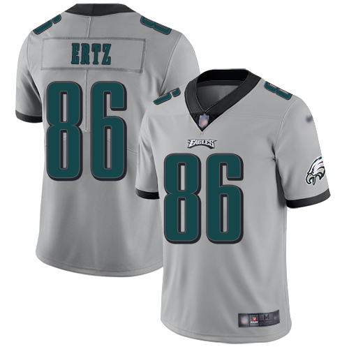 Men Philadelphia Eagles #86 Zach Ertz Limited Silver Inverted Legend NFL Jersey Football->philadelphia eagles->NFL Jersey